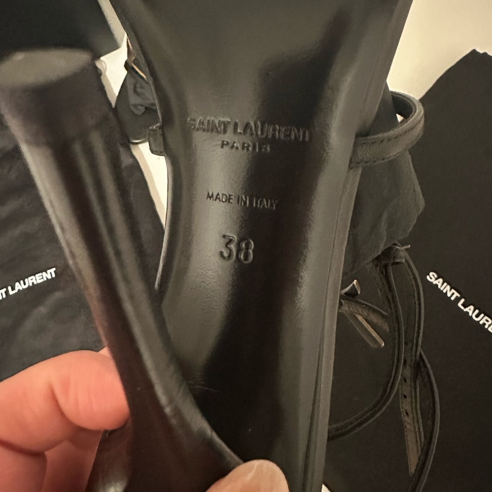 Saint Laurent Black and Gold Heels - Picture 5 of 5